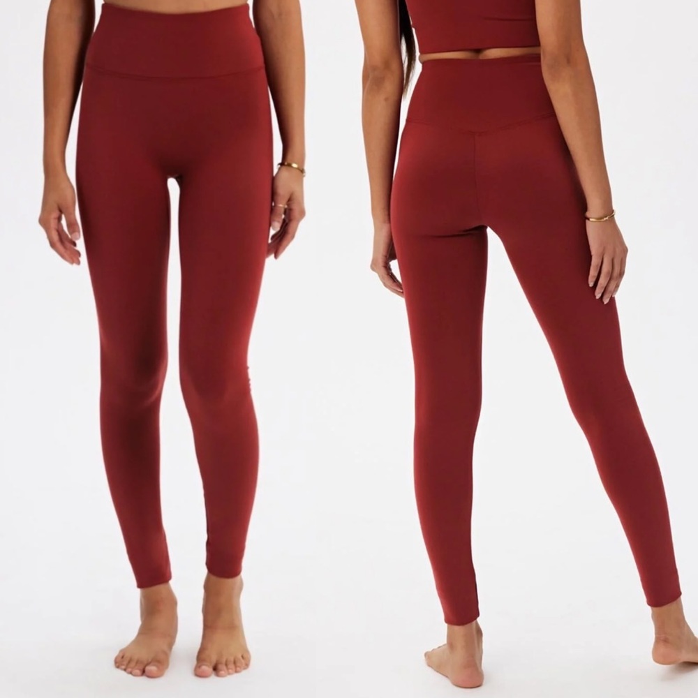 Girlfriend Collective Red Leggings